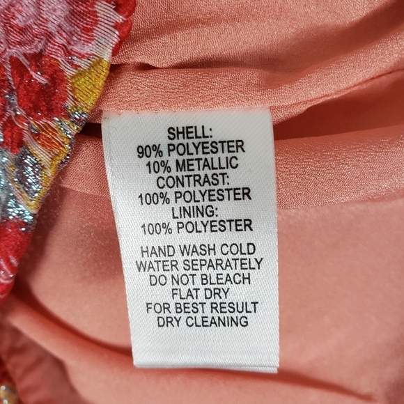 LULUS Ellarina Floral Column Skirt Pink Metallic Midi Sz XS Ethereal Twee - Picture 9 of 9